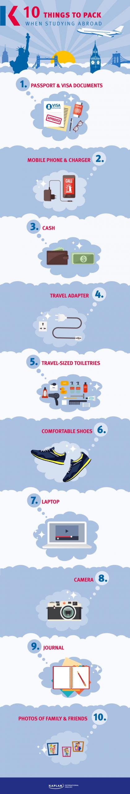 10 things to pack - infographic